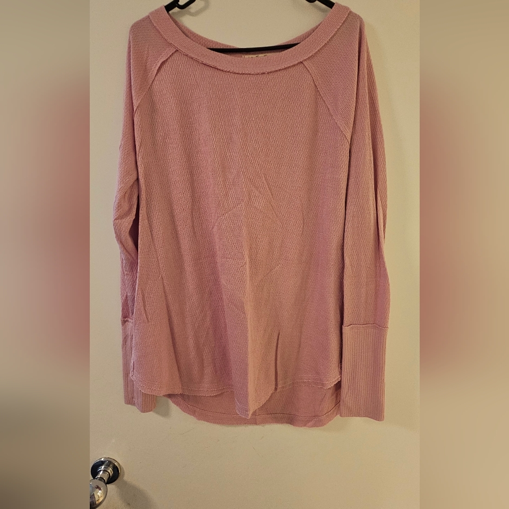 EUC! We The Free Pink Long Sleeve Top - Medium